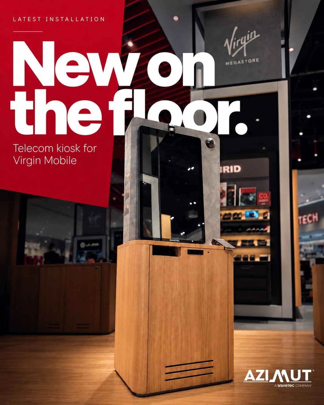 Azimut installation artwork featuring the Virgin Mobile kiosk